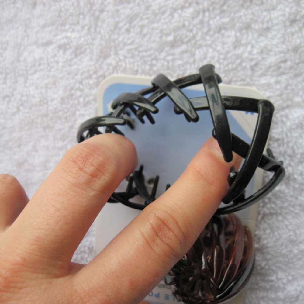 2 Scunci Plastic Expandable Ponytailers Adjusting Hair Clip Spreads Open Closed - Picture 2 of 6